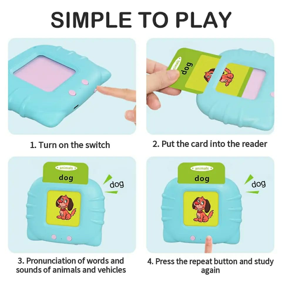 Talking Flash Cards Educational Toys - Talking Flashcards Learning Toys for Toddlers -