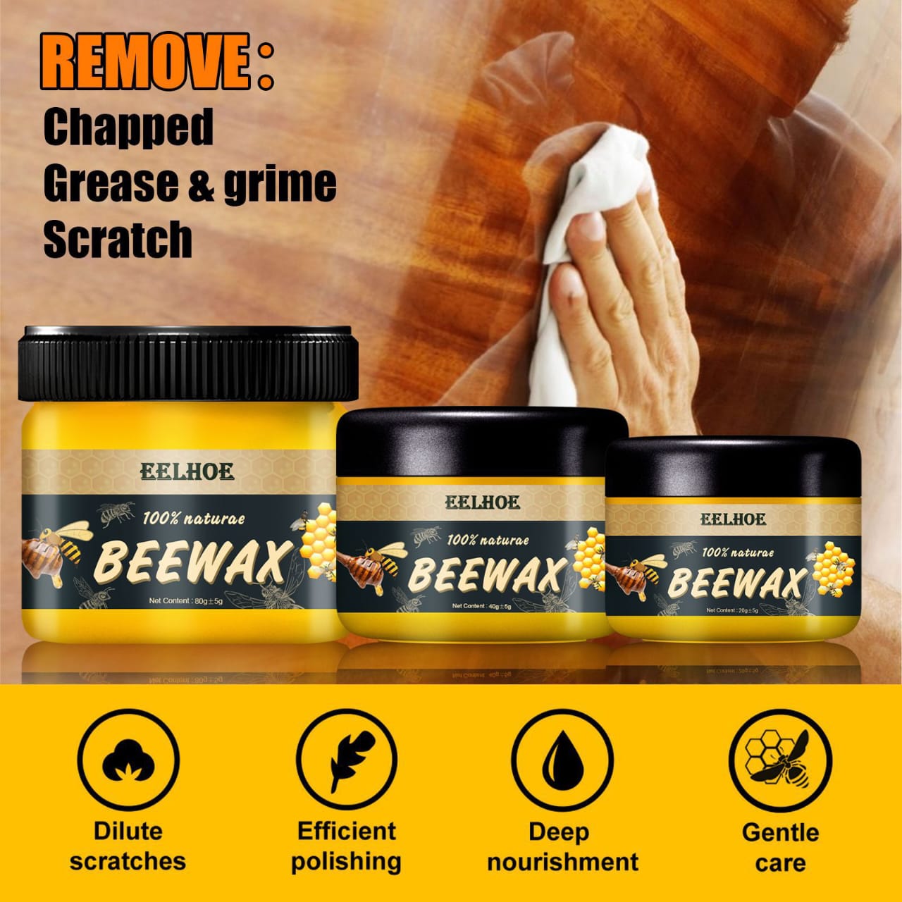 Beewax For Polishing And Cleaning Wood Furniture Floor Maintenance